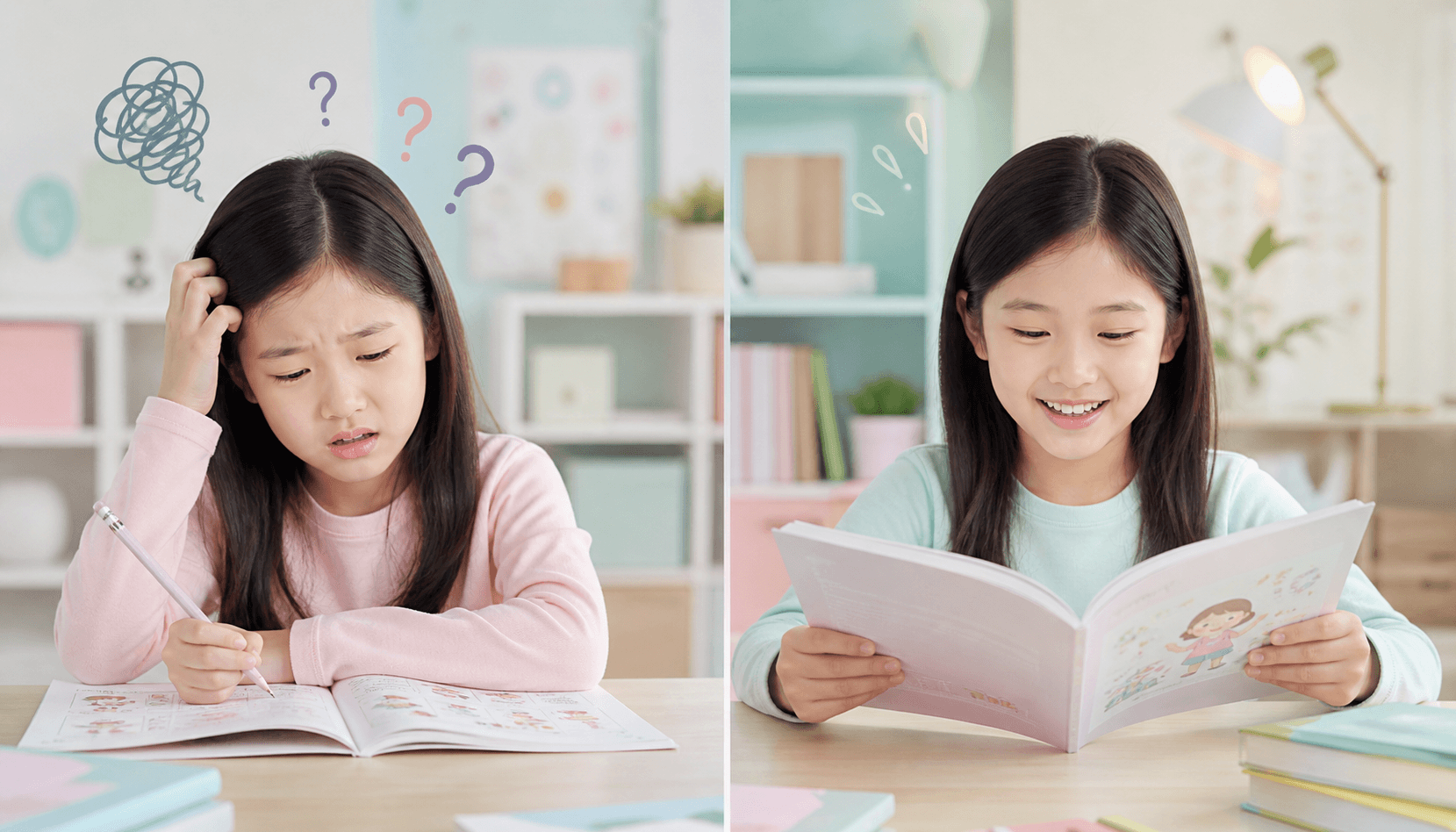 고학년 파닉스 학습 성공으로 영어 읽기를 완성한 가족의 기쁜 모습