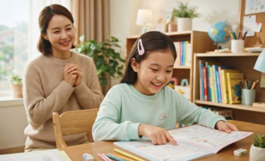 영어 동사 과거형 불규칙 패턴을 예문으로 익히는 아이