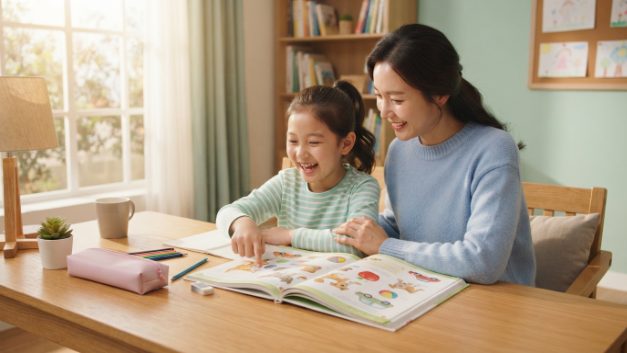 전치사 in on at 완전 정리 – 초등 교과서 예문으로 쉽게 이해하기