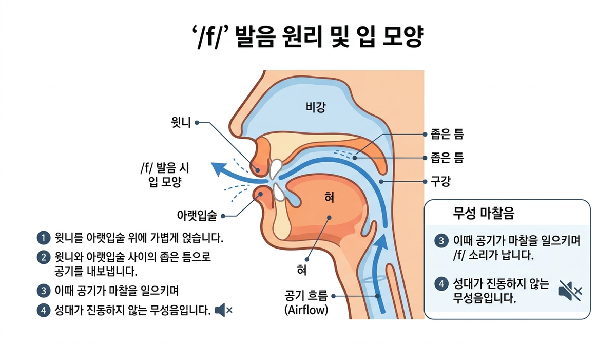 파닉스 자음 F 완벽 정복: F와 V 구분법