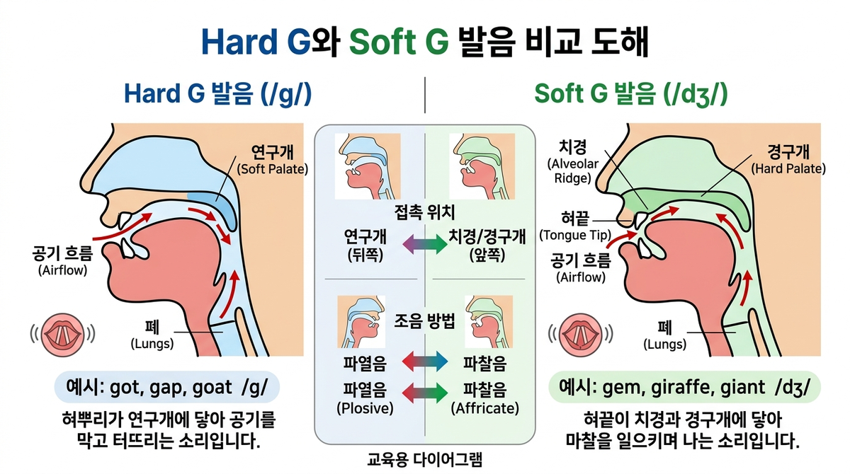 파닉스 자음 G 완벽 정복하기: Hard G와 Soft G 구분법